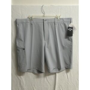 Callaway Men Golf Shorts 40W Light Gray OptiDri Moisture Wick Sun Protection